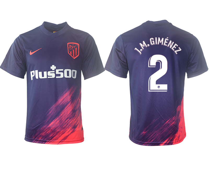 Cheap Men 2021-2022 Club Atletico Madrid away aaa version purple 2 Soccer Jersey